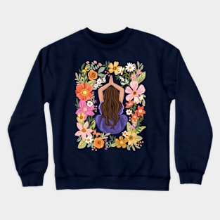 Yoga Meditation Girl Crewneck Sweatshirt